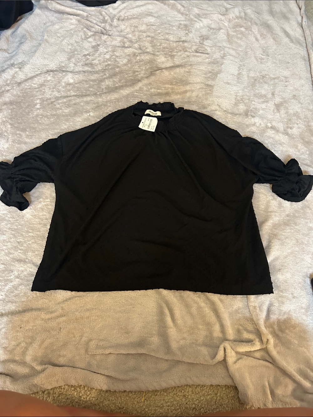 NWT madewell clipdot ruffle top